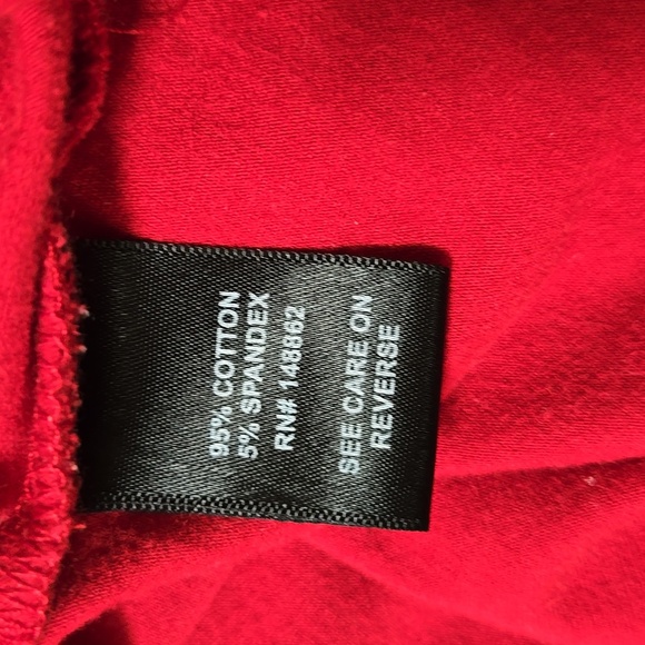 Torrid Red V-Neck 3/4 Sleeve Top Torrid Size 1 - Picture 5 of 5